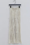 SWAYING/KNIT Hollow Flower Style Straight Pants SW23AW3B44 White